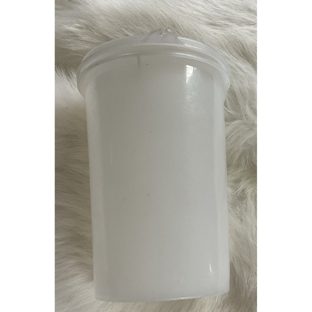 Vintage Tupperware 321-6 Sheer Round Storage Container with pour spout lid